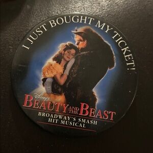Disney Beauty and the Beast Musical Button - Black and Blue